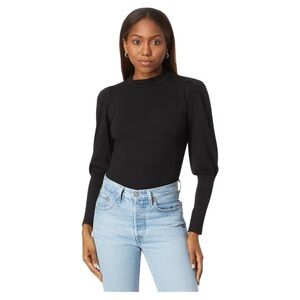 NWOT Bobi Los Angeles Turtleneck with Shirred Sleeve Detail